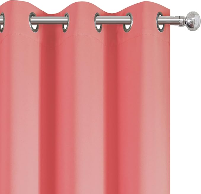 Blackout Curtains 38 x 84 inch/Coral Curtains Set of 2 Panels/Thermal Insulated - Image 6