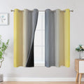Yellow and Grey Ombre Blackout Curtains by ESTELARTEXTILER