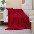Red Fleece Plush Throw Blanket 60"x80"for Couch Sofa Fuzzy Cozy Flannel | Super by JIAHANNHA