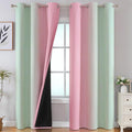 Sage Green and Pink Ombre Blackout Curtains by ESTELARTEXTILER