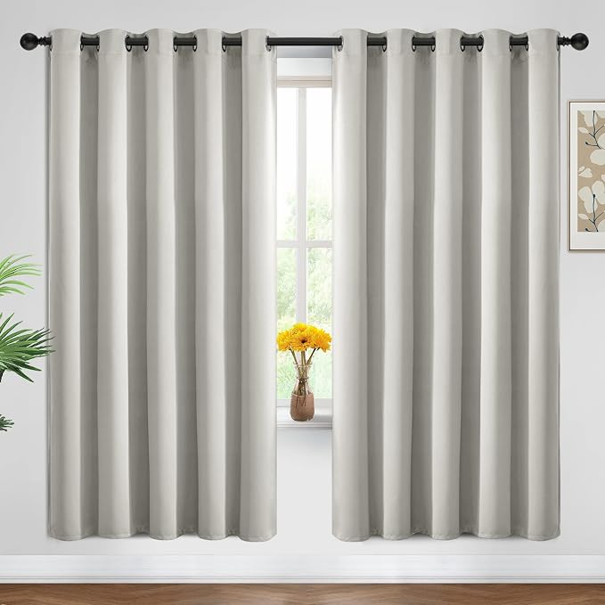 Yakamok Room Darkening Curtains 62x72 inch Length Light Beige-Living Room | 2 by Yakamok