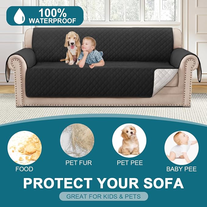 Turquoize 100% Waterproof Sofa Covers Couch Cover Sofa Cover - Image 2