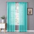 Tollpiz Sheer Curtains Bedroom Linen Textured Curtain Sheers Light Filtering by Tollpiz