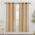 NICETOWN Burlap Thick Linen Curtains 72" Length, Grommet Privacy Window by NICETOWN