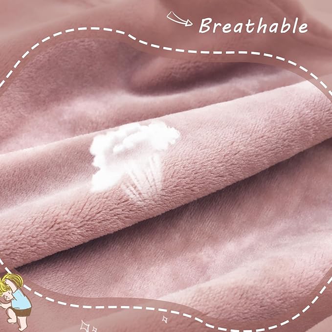 Exclusivo Mezcla Fleece Throw Blanket for Couch, Super Soft and Warm Blankets, Dusty Pink Throw All Season Use, Cozy, Plush, Lightweight, 40x50 Inches