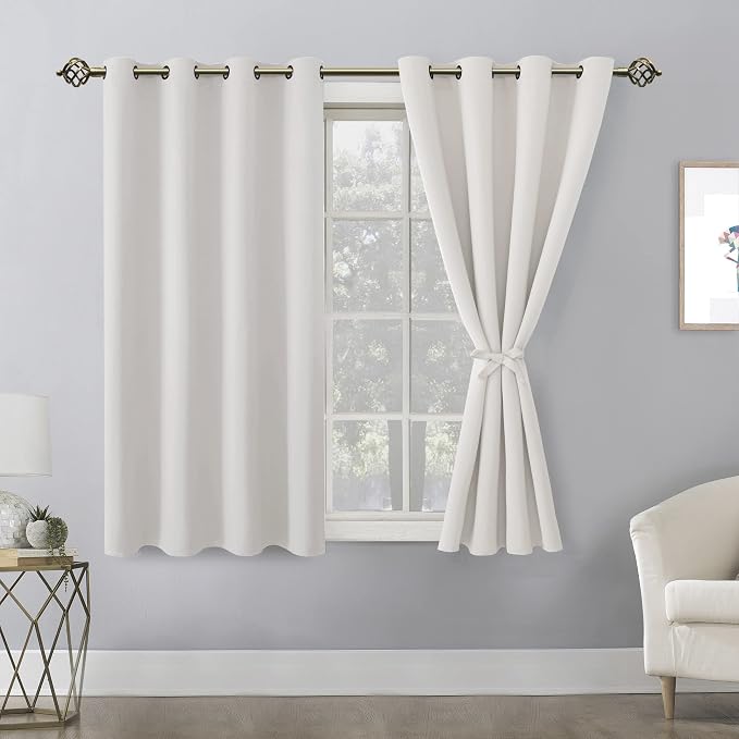 Blackout Curtains for Bedroom, 52 x 54 Inches Long, 2 Panels | Thermal - Image 8