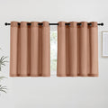 NICETOWN Terracotta Linen Kitchen Curtains 36 inch Length, Decorative Thick by NICETOWN