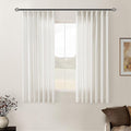 Natural Pinch Pleated Linen Semi Sheer Curtains 54 Inch Length 2 Panels | by Twodrapes