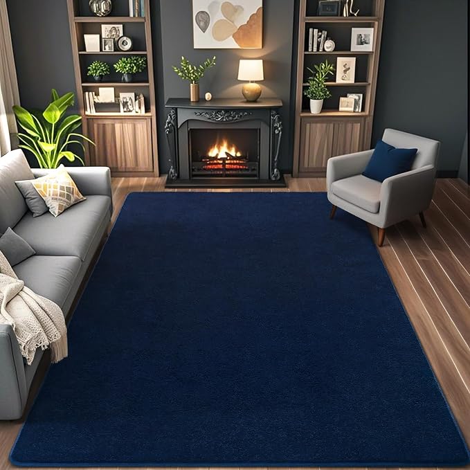 5x7 Area Rugs for Living Room Non Slip Dorm Bedroom Rug, Minimalist Washable by AROGANAREARUG