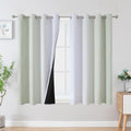 Sage Green and Greyish White Ombre Blackout Curtains by ESTELARTEXTILER
