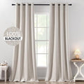 MIULEE 100% Blackout Linen Curtains by MIULEE