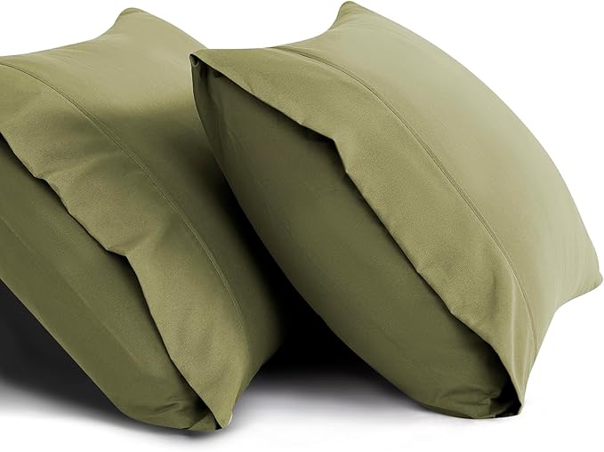 Sweet Home Collection 7 Piece Comforter Set Bag Solid Color All Season Soft Down Alternative Blanket & Luxurious Microfiber Bed Sheets, Sage, Twin XL