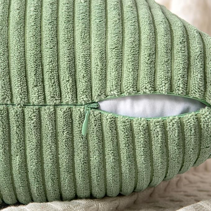 MIULEE Sage Green Decorative Throw Pillow Covers - Image 3