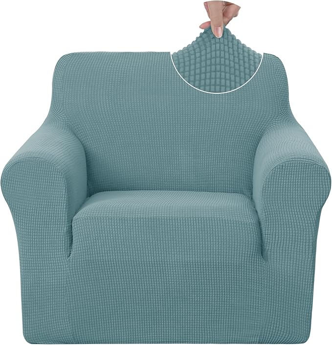 U-NICE HOME Stretch Recliner Chair Cover Armchair Slipcover, Light Blue | by U-NICEHOME