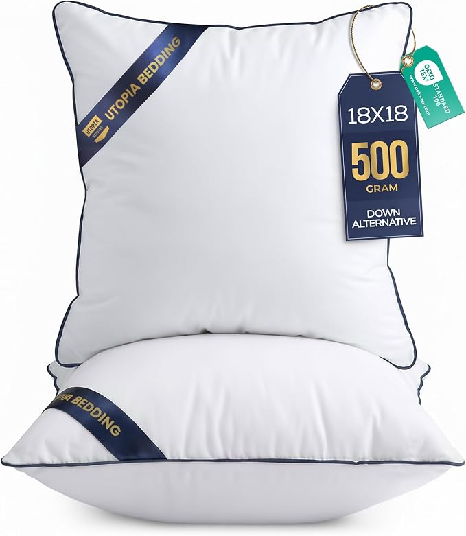 Utopia Bedding 18x18 Throw Pillow Inserts, Decorative Pillows, Plush & by UTOPIABEDDING