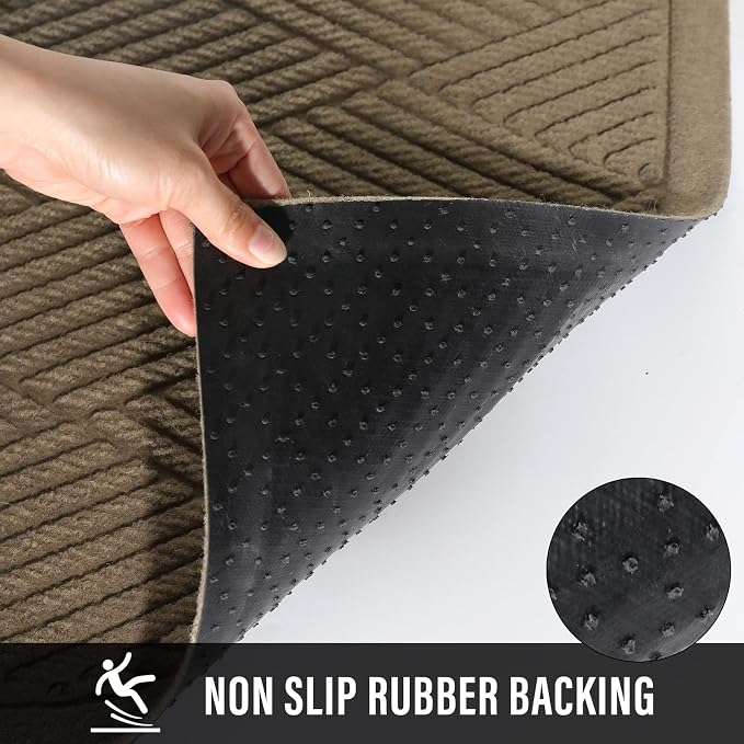 Sturdy Front Door Mat, Absorbent Muddy Dirt Resist Welcome Door Mats Outdoor - Image 4