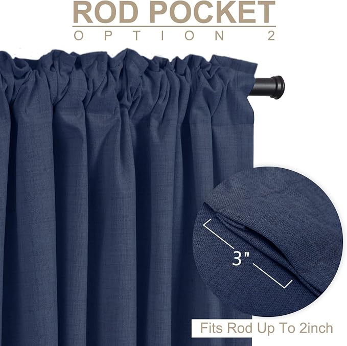 Linen Textured Total Blackout Curtains - Image 4