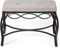 Mango Steam Heather Gray Shoe Bench - Vanity Seat for Makeup Room, Dressing Stool, Entryway Bench - Powder Coated, Upholstered, Space Saving