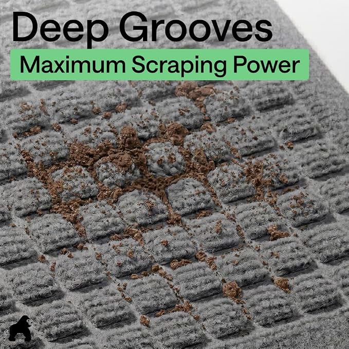 GORILLA GRIP® Ultra Absorbent Front Door Mat Outside Entrance, Traps Dirt and - Image 5