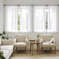 MIULEE White Sheer Curtains 63 Inches Long 4 Panels 42 x 63 Inches | Light by MIULEE