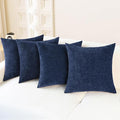 CaliTime Decorative Couch Throw Pillow Covers 18 X 18 Inches Navy Blue | Pack by CaliTime