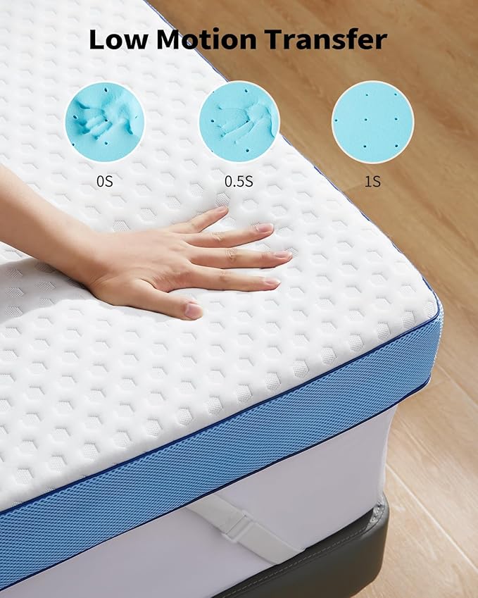 PERLECARE 3 Inch Firm Mattress Topper Queen Size, Cooling Gel-Infused & Bamboo Charcoal Memory Foam Bed Topper for Pain Relief, High-Density Mattress Pad with Removable Cover, CertiPUR-US Certified