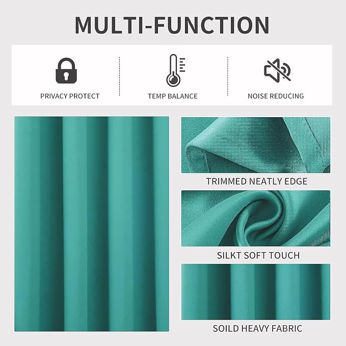 Joydeco Blackout Curtains 54 Inch Length 2 Panels Set, Thermal Insulated Long - Image 4