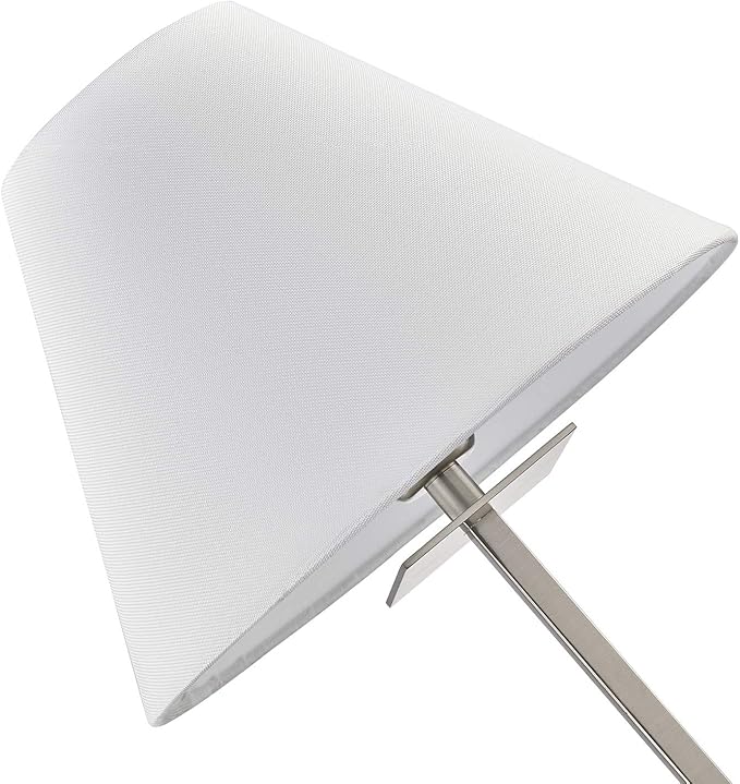 Linnea Accent Lamp – Nickel Finish, Sleek Modern Decorative Lamp for Bedroom or Living Room, Commercial Grade Quality