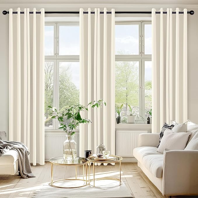 MIULEE Blackout Curtains for Bedroom 2 Panels 40 x 84 Inch Long Birch | Thermal - Image 6