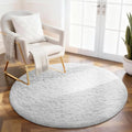 Ophanie Round Rug 4Ft White Circle Area Rug, Aesthetic Room Decor, Fluffy Fuzzy by Ophanie