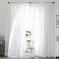 Sheer White Curtains 108 Inches Long by OWENIE