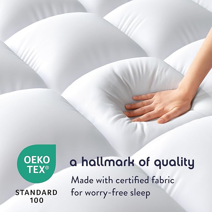 Best Price Mattress 3 Inch Pillowtop Mattress Topper and Pad Combo, 2 Inch Egg Crate Foam Mattress Topper, 1 Inch Plush Mattress Pad, Certified Safe Foam and Fabric, Dorm Essentials, Queen