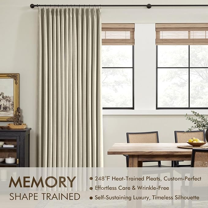 MIULEE Burlywood Birch Pinch Pleated 100% Blackout Curtains 40x102 Inches | - Image 3