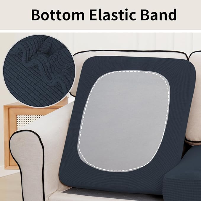 Easy-Going Stretch 2 Pieces Couch Cushion Cover - Image 4