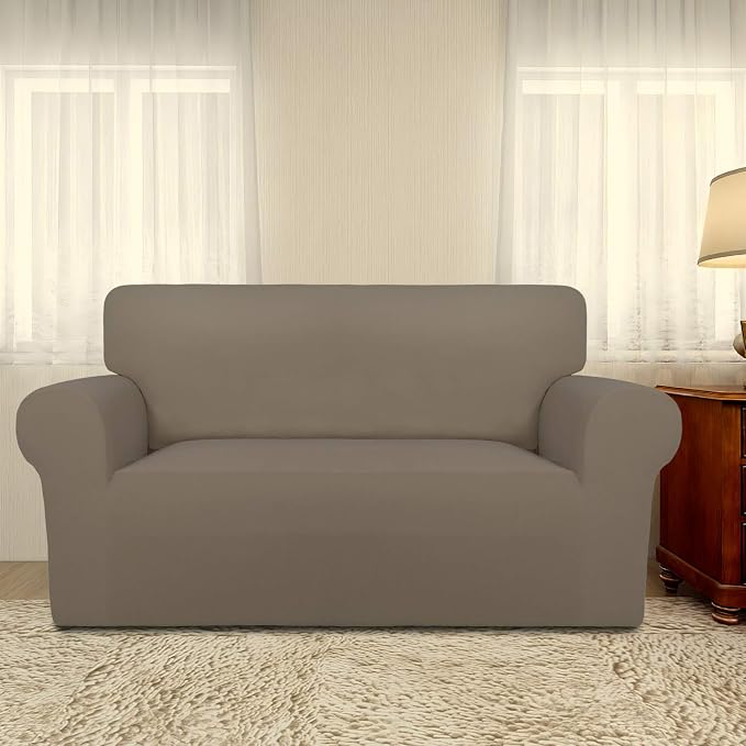 PureFit Stretch Loveseat Covers Fleece Couch Covers - Image 2