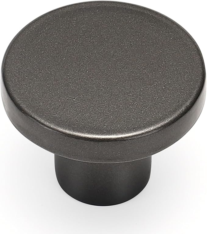 Ravinte 1 Pack Cabinet Knobs Pearl Grey Kitchen Cabinet Knobs Round Dresser Drawer Pulls Closet Door Pulls 1-1/5 Inch