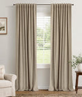 INOVADAY 100% Blackout Linen Curtains by INOVADAY