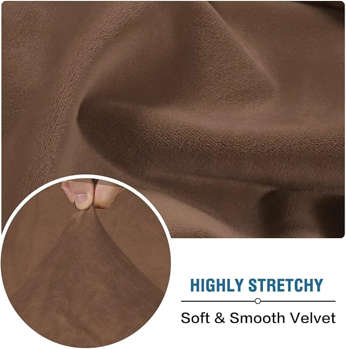 H.VERSAILTEX Velvet Stretch Individual Couch Cushion Cover Plush Slipcover - Image 5