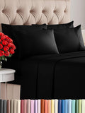 King 6 Piece Sheet Set - Comfy Breathable & Cooling - Ultra Soft Hotel Luxury Bedding Set with 8-16 Inch Deep Pockets - 1 Flat & 1 Fitted Sheet & 4 Pillowcases - Cozy, Wrinkle Free & Easy Care - Black