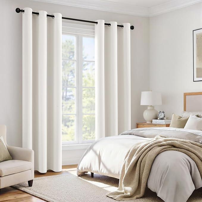 MIULEE Ivory 100% Blackout Curtains - Image 6