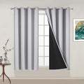 Yakamok Light Grey 100% Blackout Curtains 54 Inches Long 52" Wide 2 Panel | by Yakamok