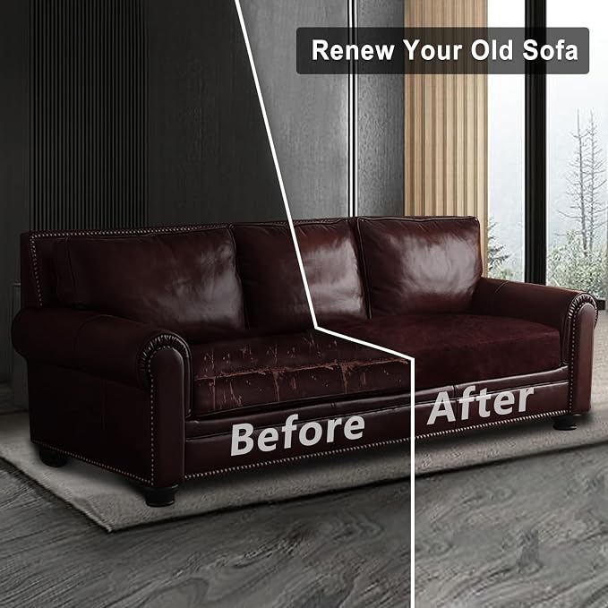 ANARACHON Leather Look Couch Cushion Covers Sofa Seat Slipcovers Sets Couches - Image 7