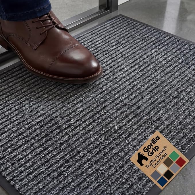 GORILLA GRIP Waterproof Traffic Guard Door Mat, Indoor Outdoor Heavy Duty by Unknown