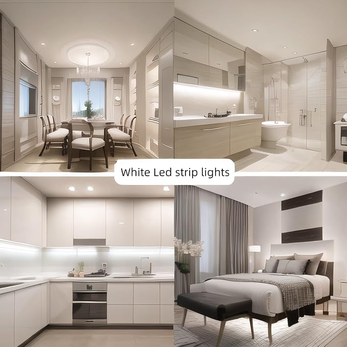 20ft/6M Led Vanity Mirror Lights Kit Vanity Make-up Mirror Full Length Mirror Cloakroom Adjustable Flexible Strip Light Table Set with Dimmer & Power Supply Mirror Decor Mirror Not Included