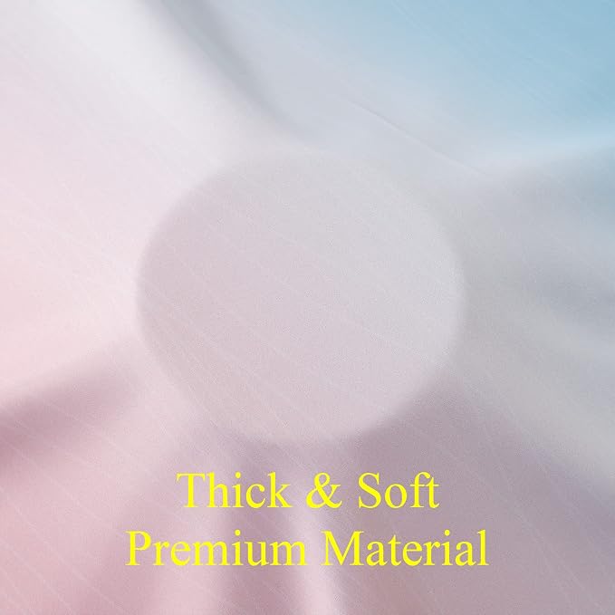 Pink and Blue Ombre Curtains for Bedroom 63 Inch Long | Room Darkening Curtains - Image 8