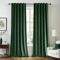 MIULEE Velvet Curtains 52x96 inches 2 Panels Hunter Green Blackout Curtains | by MIULEE