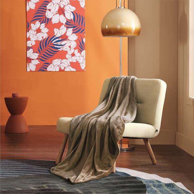 Bedsure GentleSoft Fleece Throw Blanket Camel - Image 6