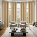 MIULEE 84 Inch Length Dark Beige Blackout Bedroom Curtains Set of 4 | Thermal by MIULEE
