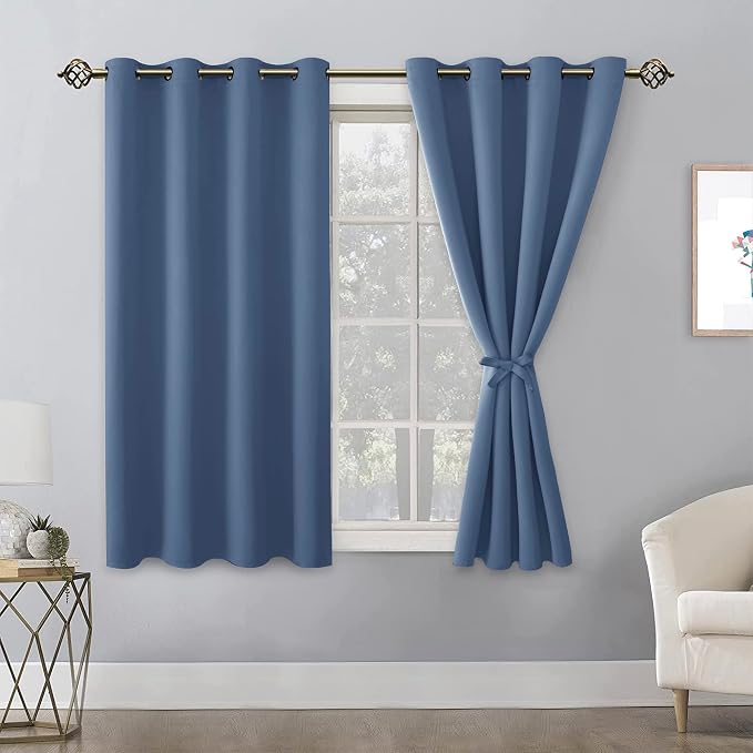 Blackout Curtains for Bedroom, 52 x 54 Inch, 2 Panels | Thermal Insulated & - Image 8