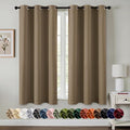 MIULEE Blackout Curtains for Bedroom 2 Panels 40 x 63 Inch Long Khaki | Thermal by MIULEE